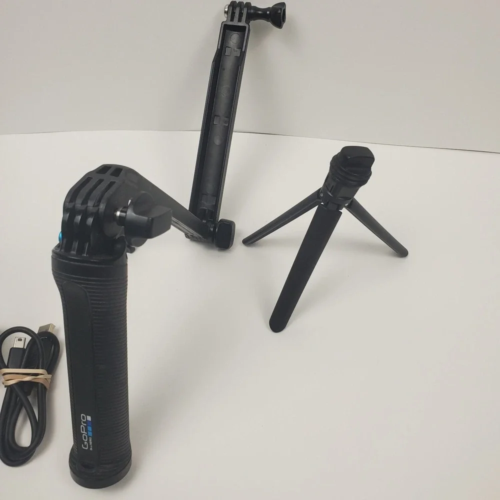 GoPro HERO4 Action Camera Battery Case Handle Tripod Tested Working